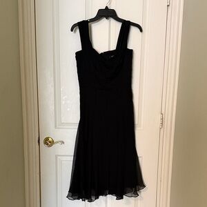 Tadashi Shoji Black Sleeveless Midi Dress